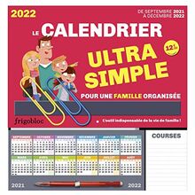 Frigobloc, le calendrier ultra simple pour une famille organisée : de septembre 2021 à décembre 2022