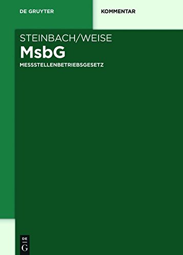 Messstellenbetriebsgesetz (De Gruyter Kommentar)