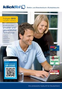 klickTel Telefon- und Branchenbuch inkl. Rückwärtssuche Frühjahr 2013