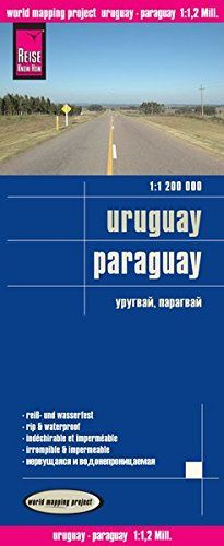 Reise Know-How Landkarte Uruguay, Paraguay (1:1.200.000): world mapping project