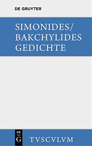 Gedichte: Griechisch und deutsch (Sammlung Tusculum)