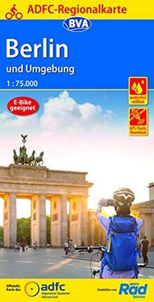 ADFC-Regionalkarte Berlin und Umgebung mit Knotenpunktnetz 1:75.000, reiß- und wetterfest, GPS-Tracks Download (ADFC-Regionalkarte 1:75000)