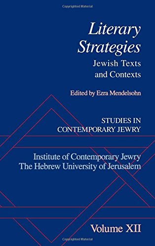 Studies in Contemporary Jewry: Volume XII: Literary Strategies: Jewish Texts and Contexts (Studies in Contemporary Jewry: An Annual)