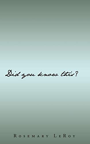 Did you know this?