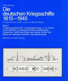 Die deutschen Kriegsschiffe 1815-1945, 8 Bde. in 9 Tl.-Bdn., Bd.7, Landungsverbände (II): Landungsfahrzeuge i. e. S. (Tl.2), Landungsfähren, ... der Seeflieger/Luftwaffe, Kolonialwerkzeuge