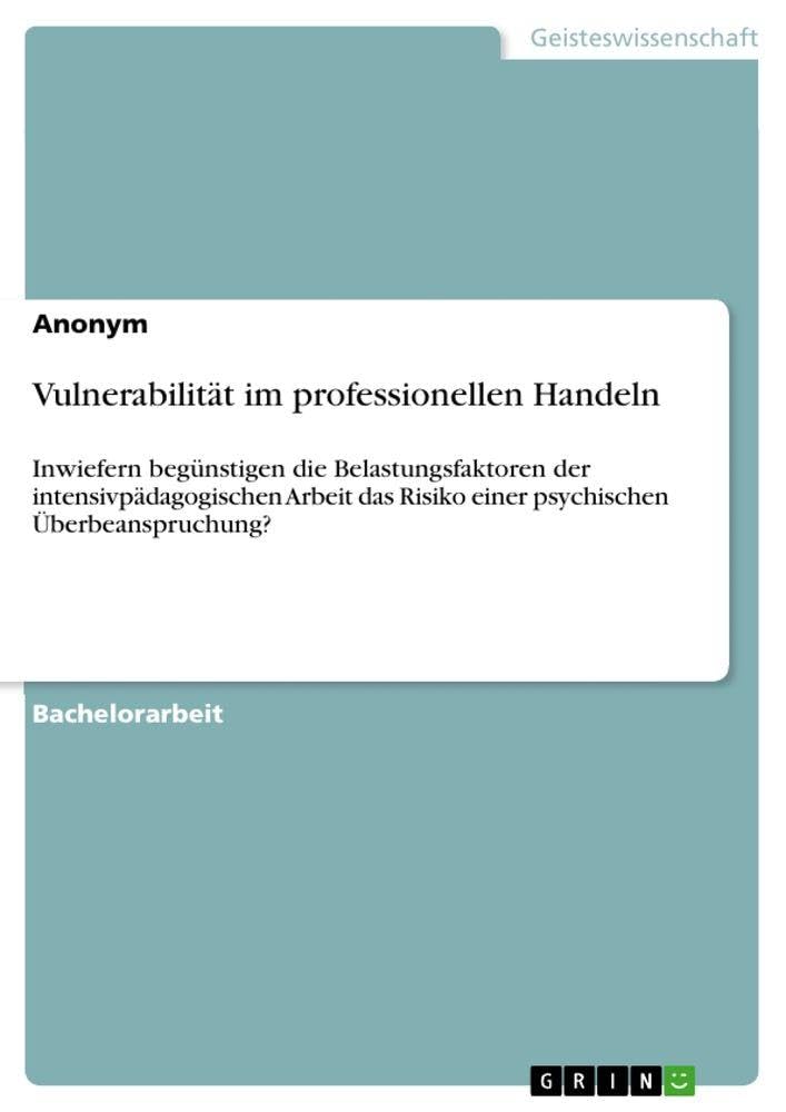 Vulnerabilität im professionellen Handeln