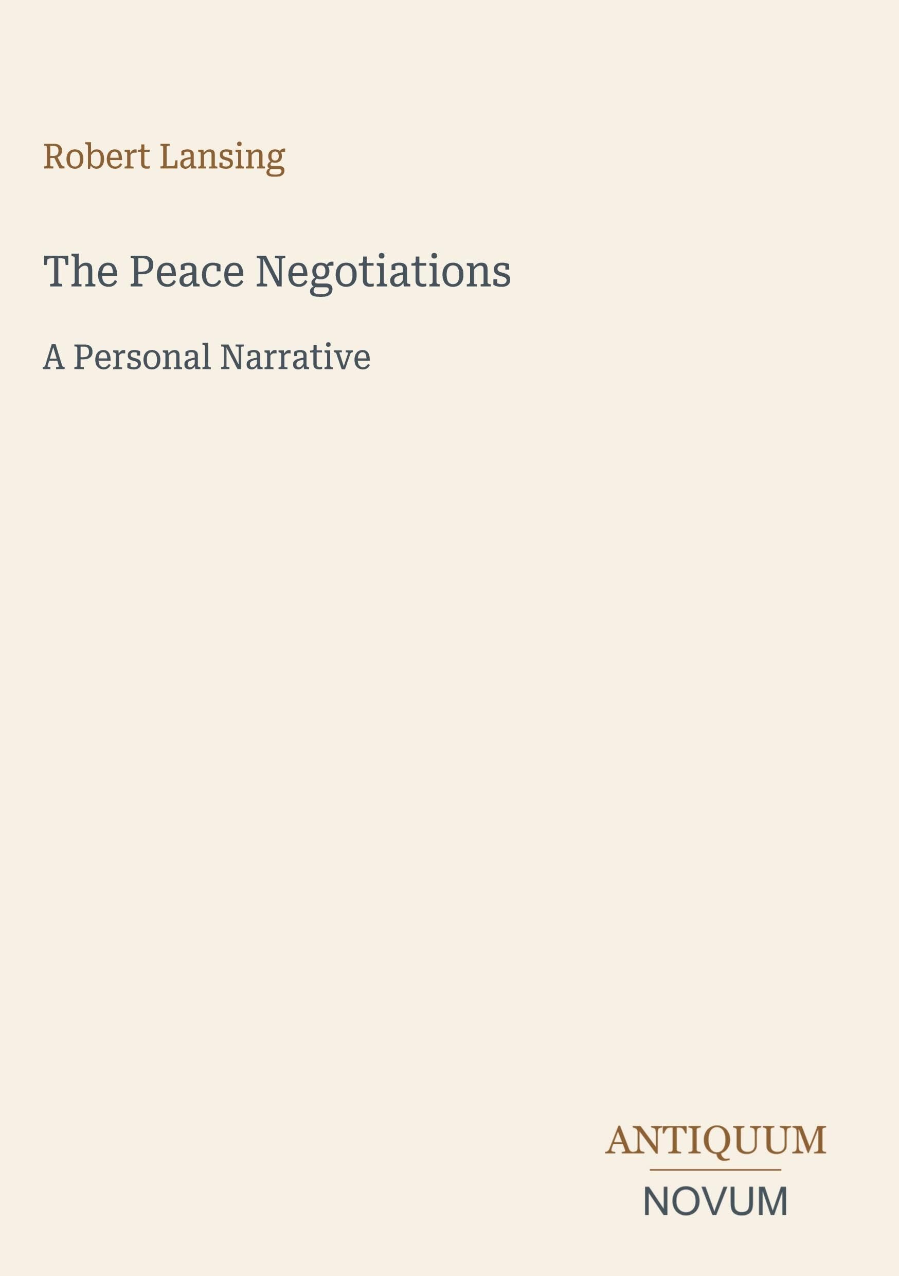 The Peace Negotiations