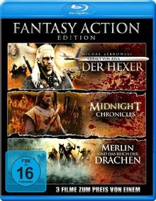 Fantasy Action Edition (Geralt von Riva - Der Hexer / Merlin und das Reich der Drachen / Midnight Chronicles)[Blu-ray] von Marek Brodzki, Christian T. Petersen | DVD | Zustand sehr gut