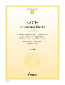 3 berühmte Stücke: Klavier.: piano. (Edition Schott Einzelausgabe)