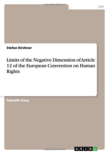 Limits of the Negative Dimension of Article 12 of the European Convention on Human Rights