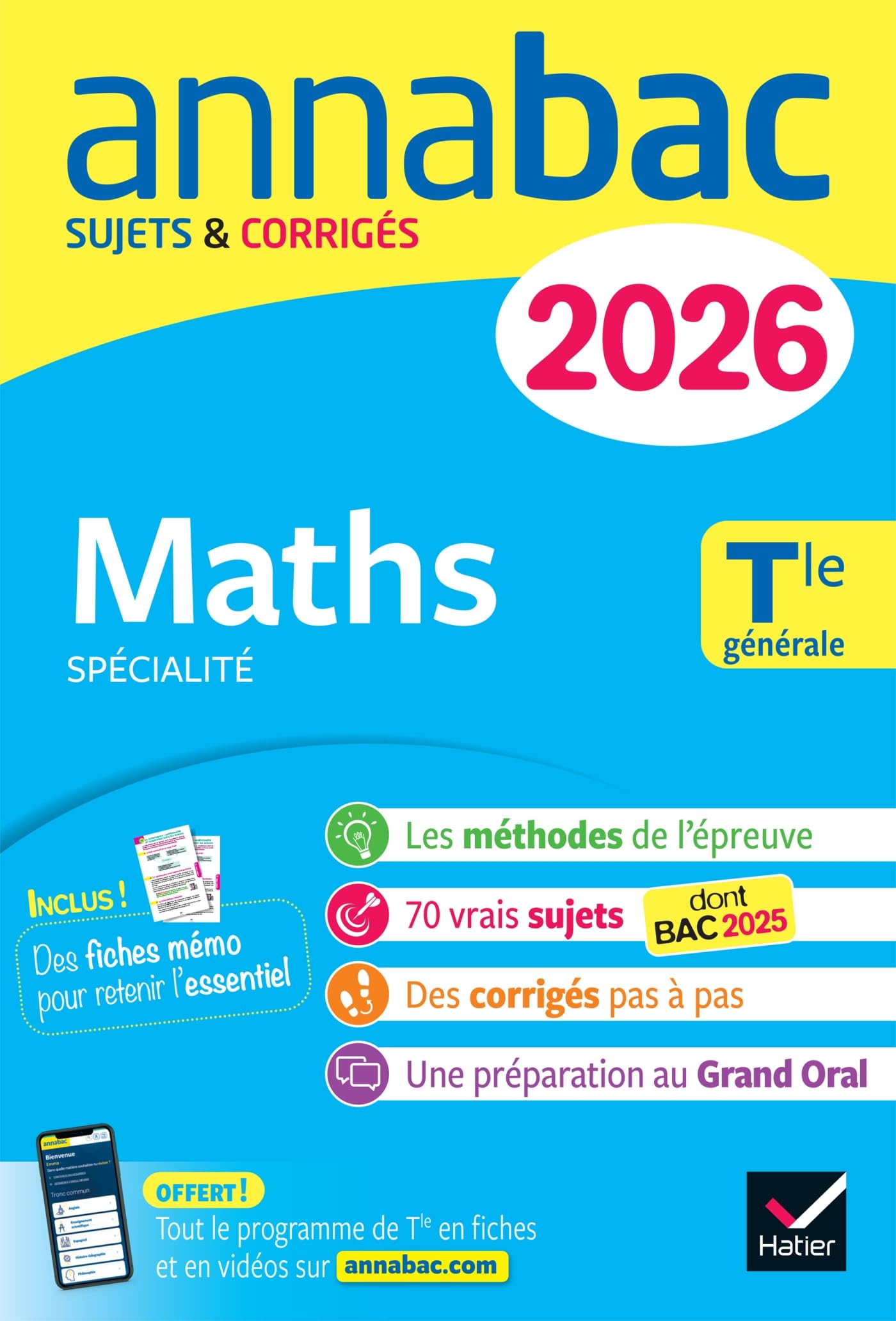 Maths spécialité, terminale générale : sujets corrigés & méthodes de l ...