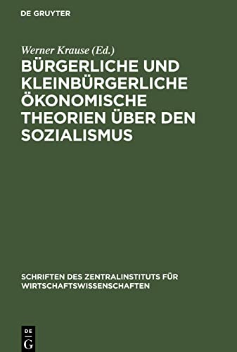 Bürgerliche und kleinbürgerliche ökonomische Theorien über den Sozialismus: (1917-1945)