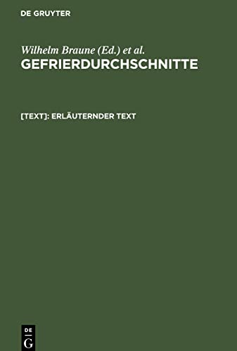 Gefrierdurchschnitte, [Text], Erläuternder Text