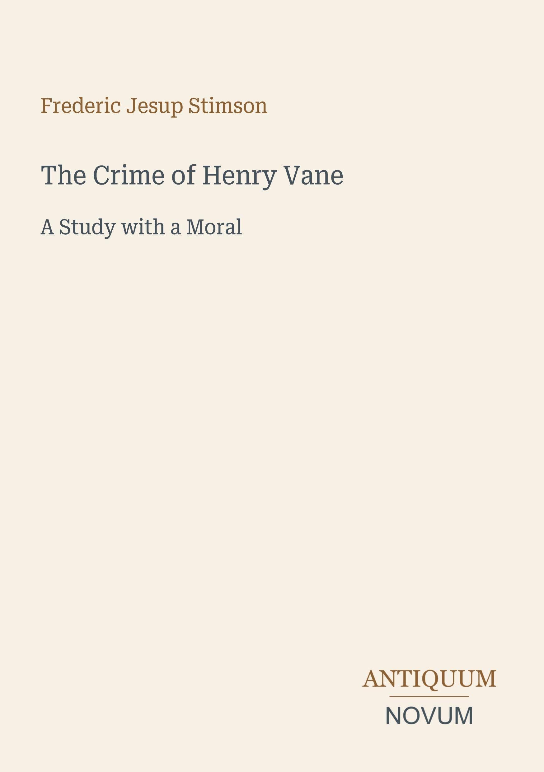 The Crime of Henry Vane
