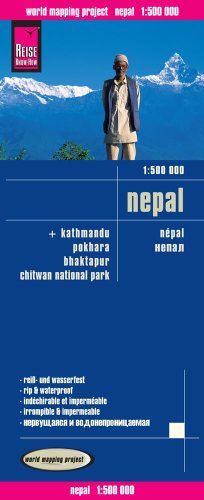 Reise Know-How Landkarte Nepal (1:500.000): world mapping project: Mit Detailplänen von Kathmandu, Pokhara, Bhaktapur, Chitwan National Park