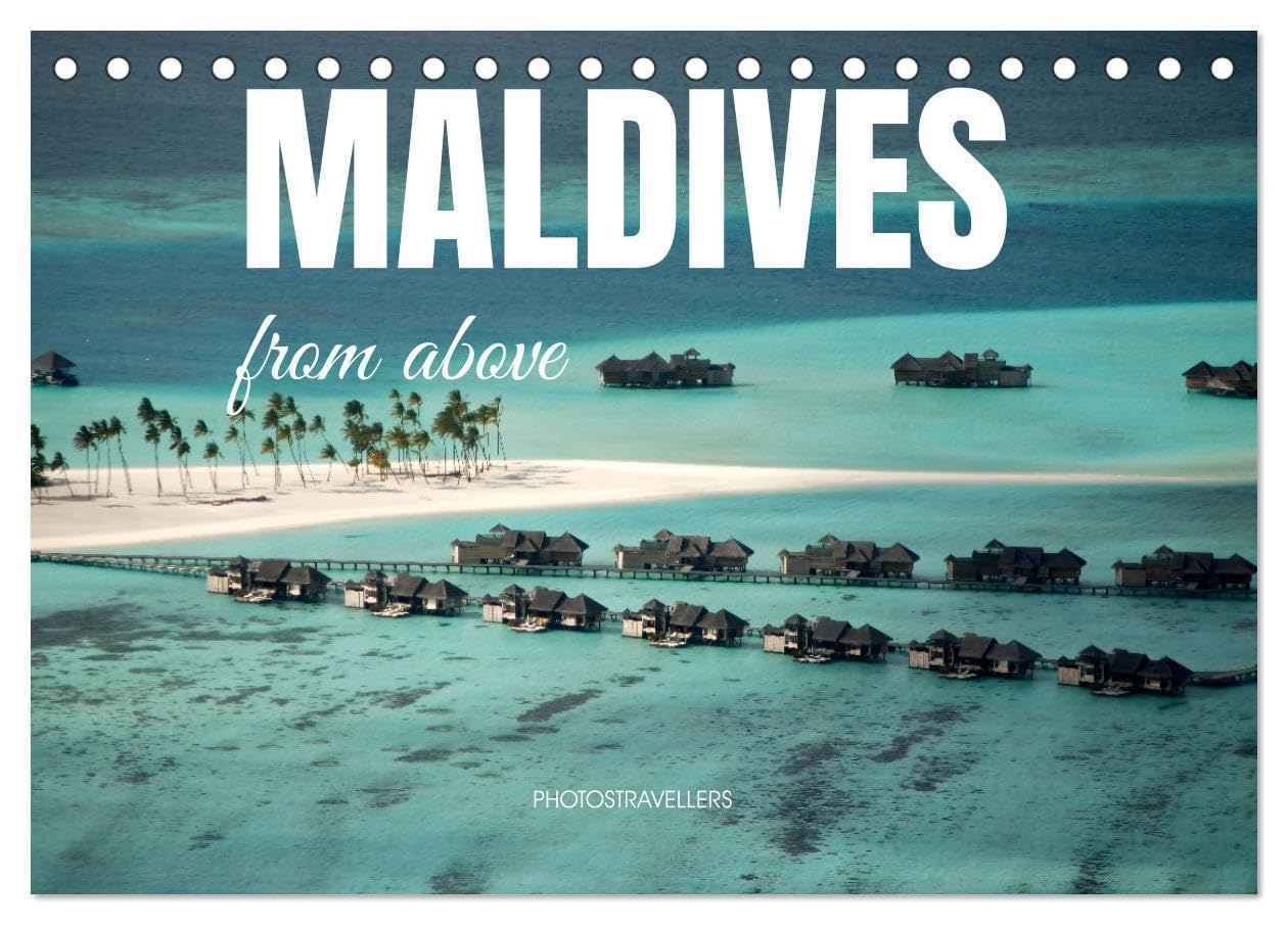 Maldives from above (Desk Calendar 2026 DIN A5 landscape), CALVENDO 12 Month DeskCalendar: Infinite shades of turquoise