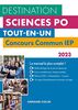 Destination Sciences Po, tout-en-un : concours commun IEP : 2023