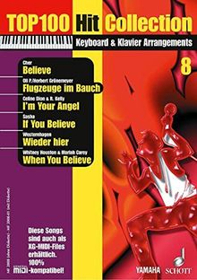 Top 100 Hit Collection 8: 6 Chart-Hits: Believe - Flugzeuge im Bauch - If You Believe - Wieder hier - When You Believe - I'm Your Angel.. Band 8. Klavier / Keyboard.