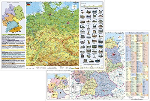 Deutschland physisch / politisch mit Basiswissen