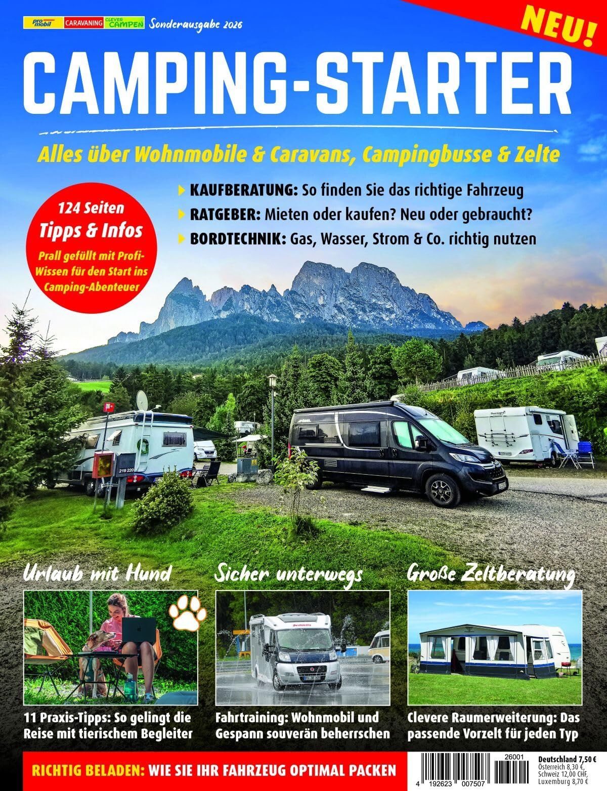 pro mobil Camping-Starter 01/2026 Fahrtraining, Raumerweiterung, Hund