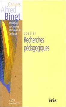 Cahiers Alfred Binet, n° 669. Recherches pédagogiques