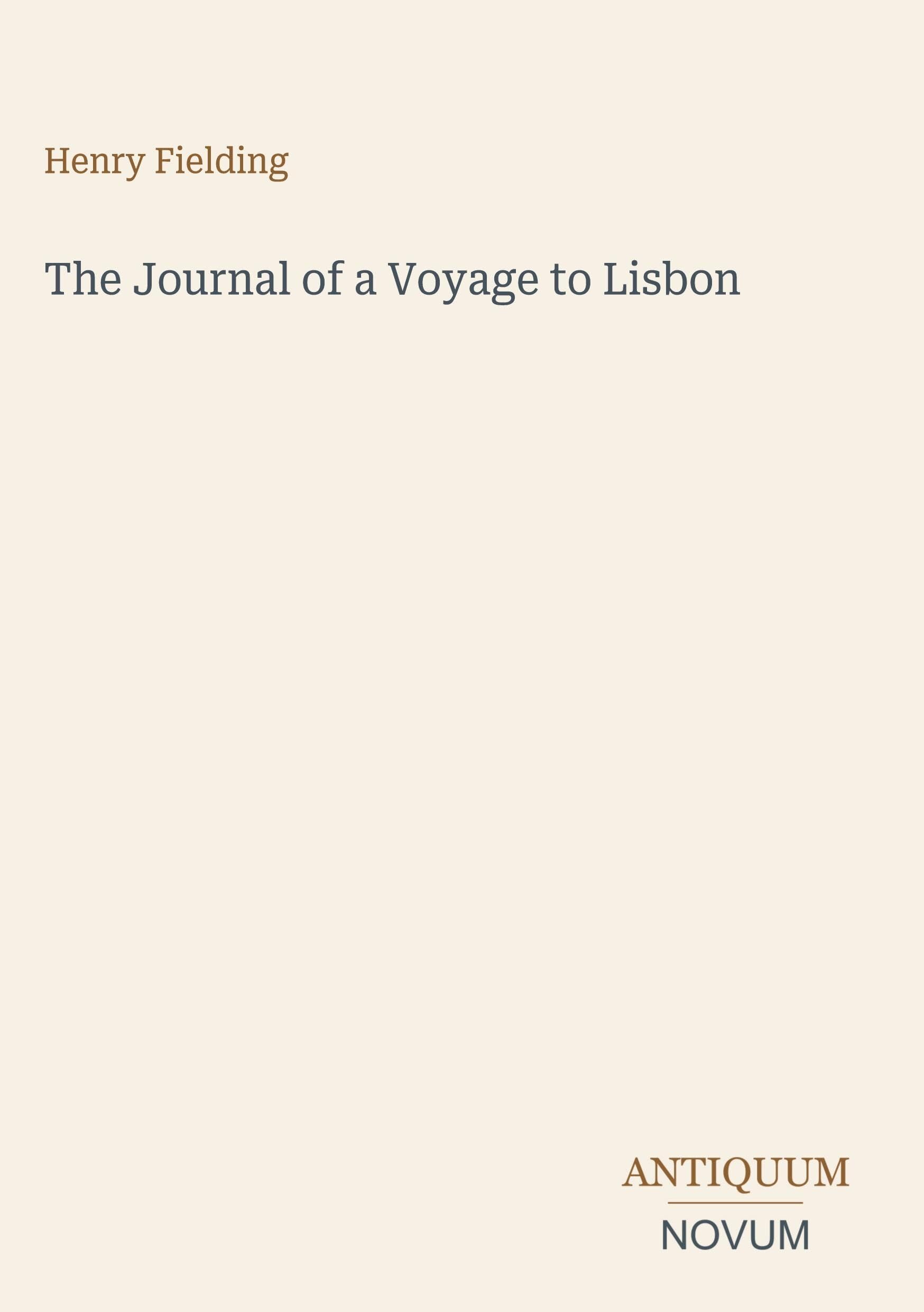 The Journal of a Voyage to Lisbon