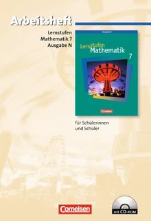 Lernstufen Mathematik - Ausgabe N: 7. Schuljahr - Arbeitsheft mit eingelegten Lösungen und CD-ROM von Manfred Leppig | Buch | Zustand gut