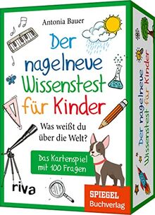 Der nagelneue Wissenstest für Kinder – Was weißt du über die Welt?: Das Kartenspiel mit 100 Fragen. Ab 8 Jahren. Das perfekte Geschenk für Schulanfang, Geburtstag, Weihnachten oder Ostern