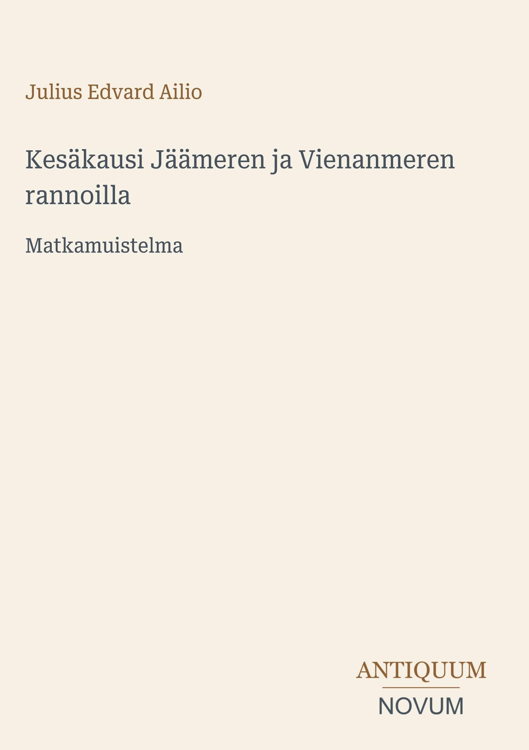 Kesäkausi Jäämeren ja Vienanmeren rannoilla