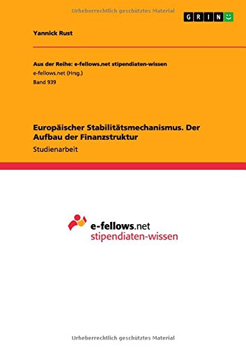 Europäischer Stabilitätsmechanismus. Der Aufbau der Finanzstruktur