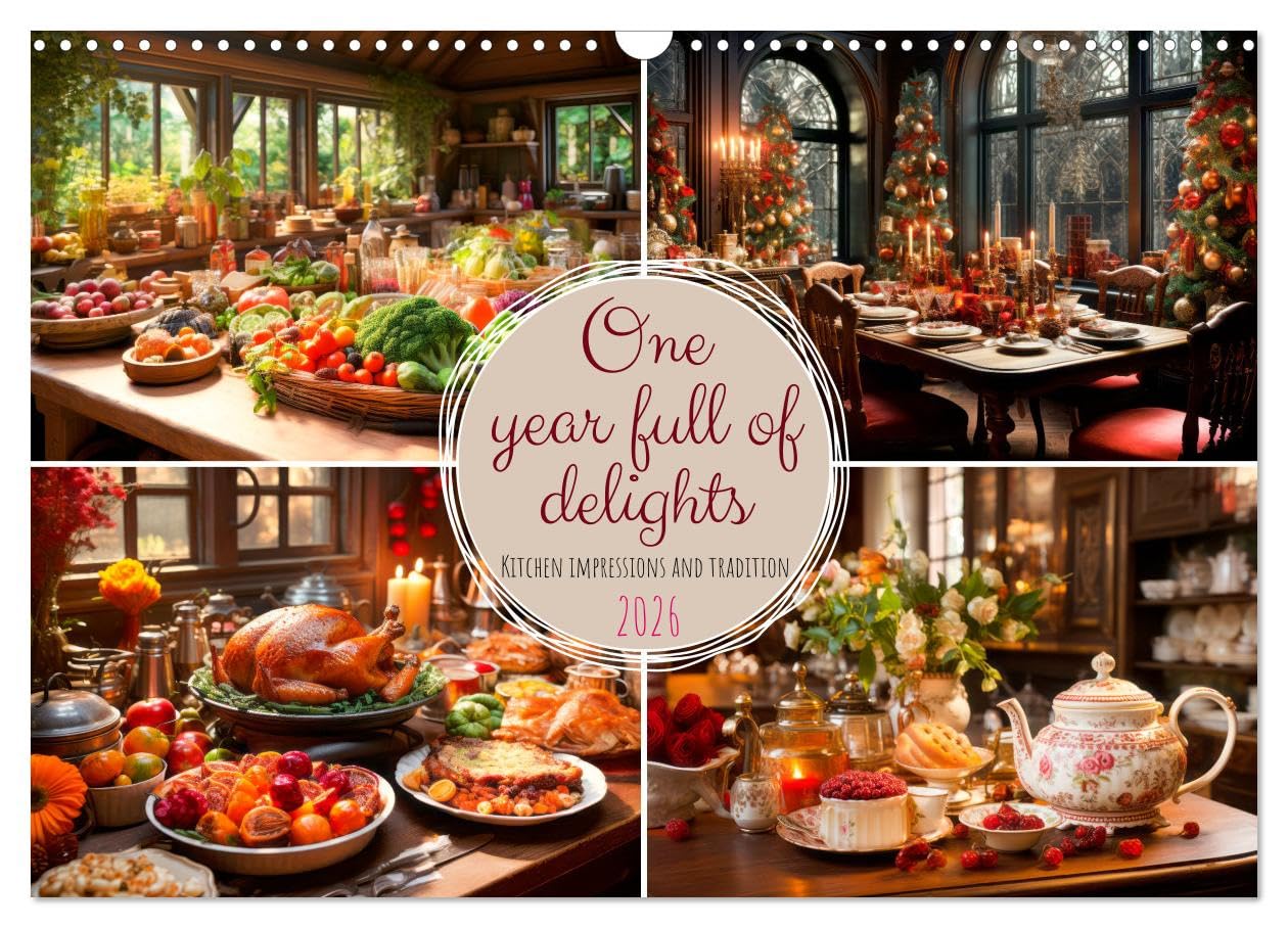 One year full of delights (Wall Calendar 2026 DIN A3 landscape), CALVENDO 12 Month Wall Calendar: Kitchen impressions and tradition