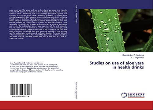 Studies on use of aloe vera in health drinks