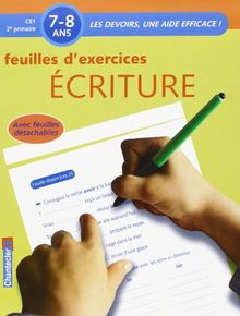 Ecriture, 7-8 ans, CE1-2e primaire : feuilles d'exercices