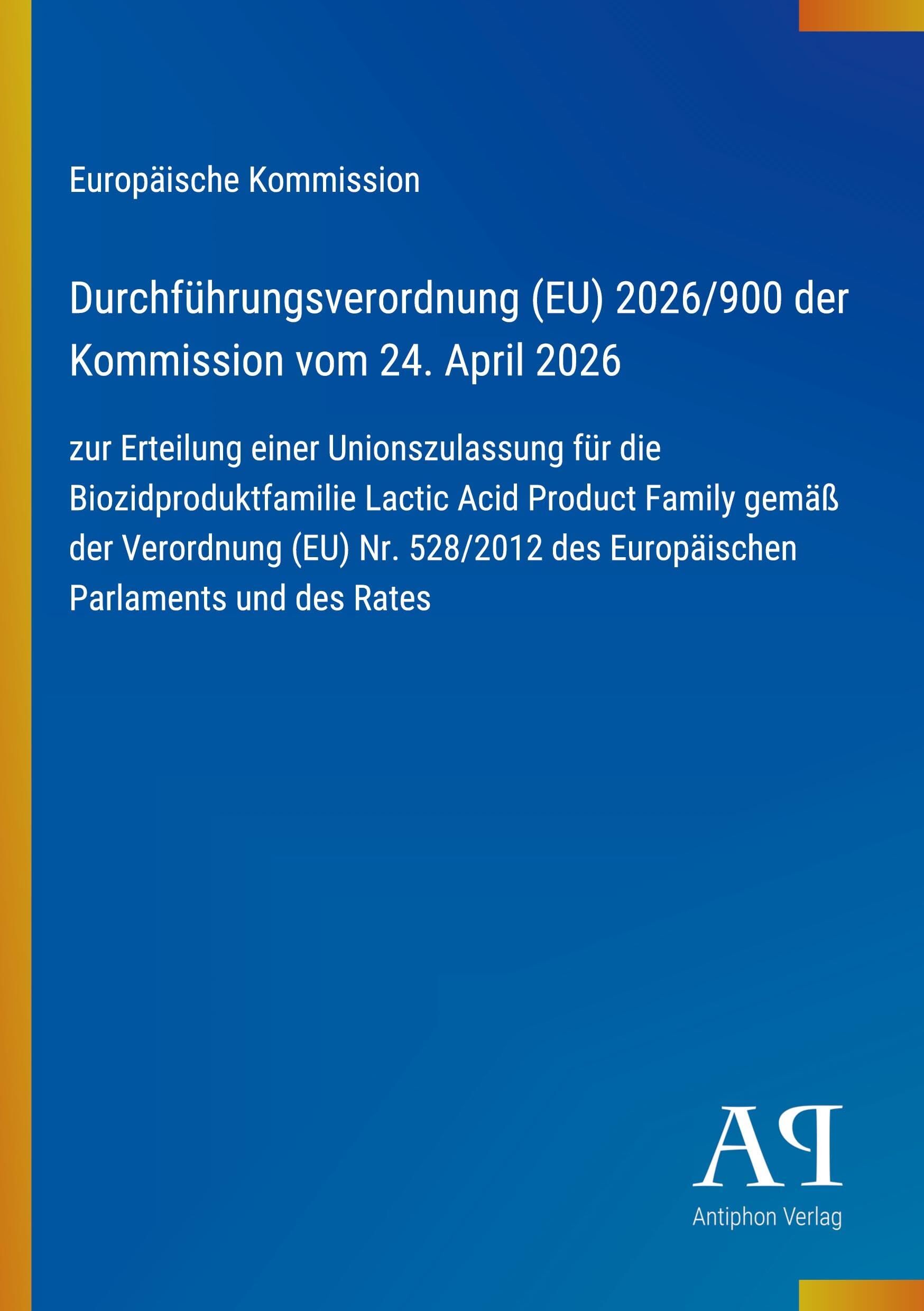 Durchführungsverordnung (EU) 2026/900 der Kommission vom 24. April 2026