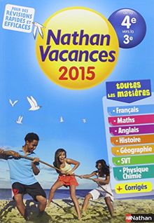 Cahier De Vacances Nathan Vacances College De La 4e Vers La 3e Von Dominik Manns