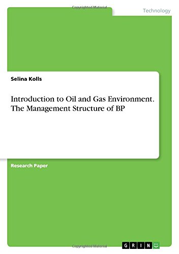 Introduction to Oil and Gas Environment. The Management Structure of BP
