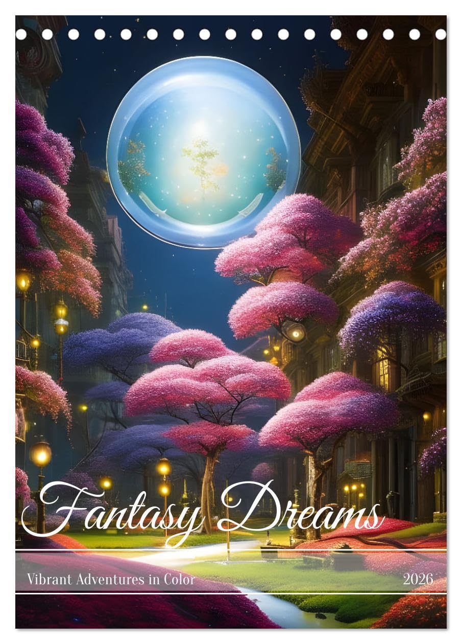 Fantasy Dreams (Desk Calendar 2026 DIN A5 portrait), CALVENDO 12 Month DeskCalendar: Vibrant Adventures in Color
