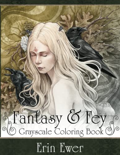 unbekannt Fantasy And Fay Coloring Book, Grayscale Coloring Book