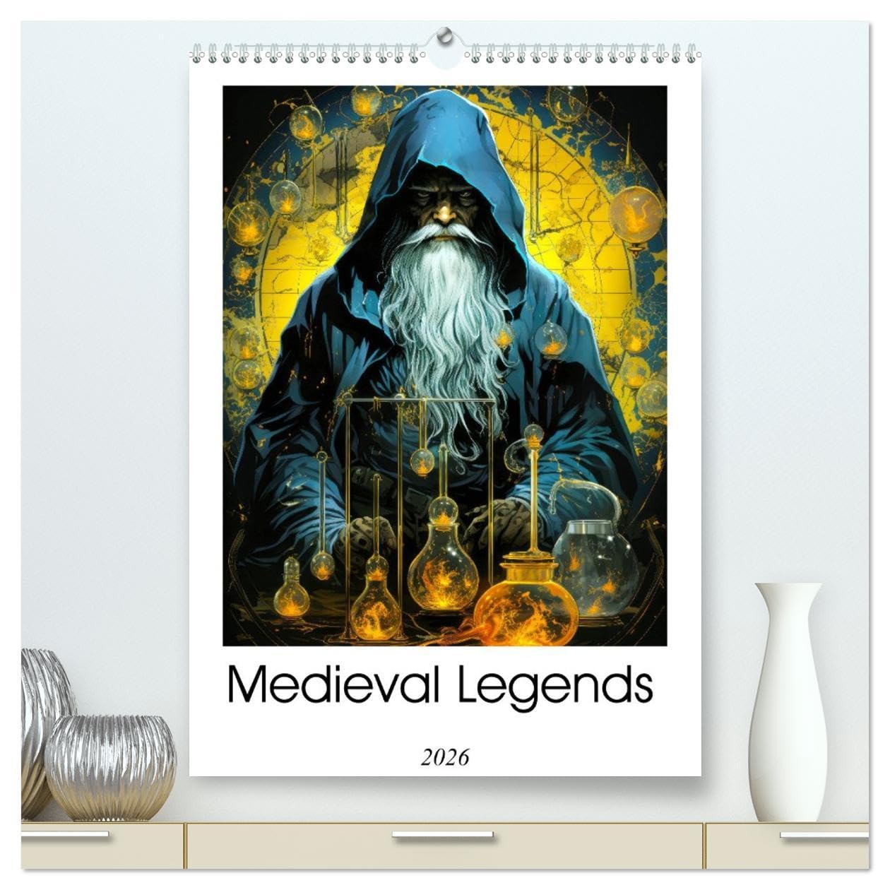 Medieval Legends (High Quality Premium Wall Calendar 2026 DIN A2 portrait),CALVENDO 12 Month Wall Calendar: Embark on a captivating journey through ... knights, dragons and mystical realms.