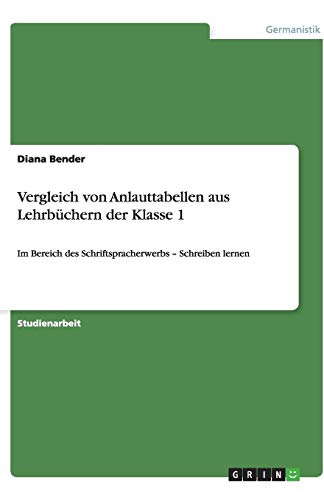 Vergleich von Anlauttabellen aus Lehrbüchern der Klasse 1: Im Bereich des Schriftspracherwerbs - Schreiben lernen