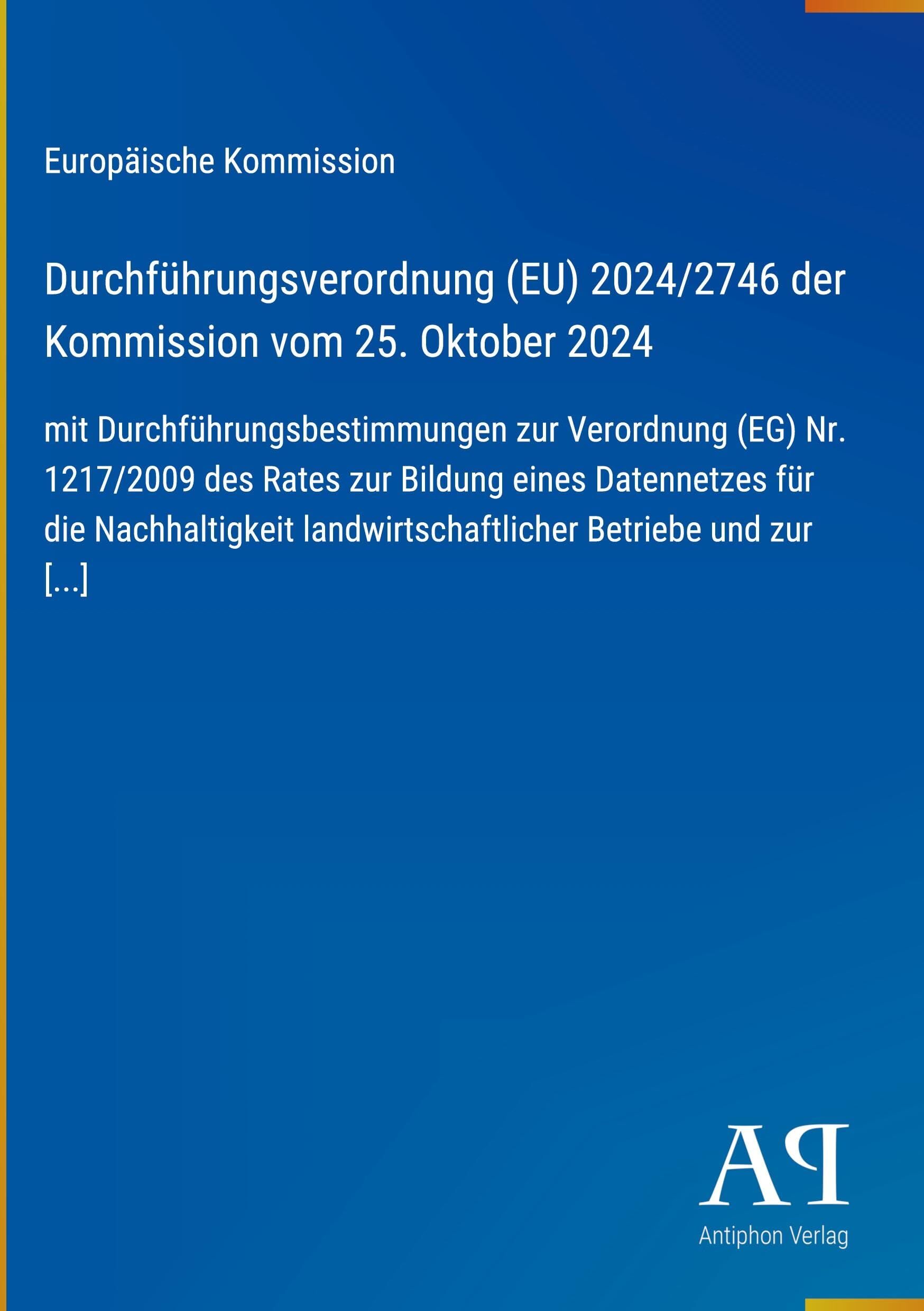 Durchführungsverordnung (EU) 2024/2746 der Kommission vom 25. Oktober 2024