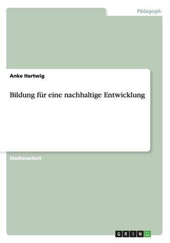 Bildung für eine nachhaltige Entwicklung