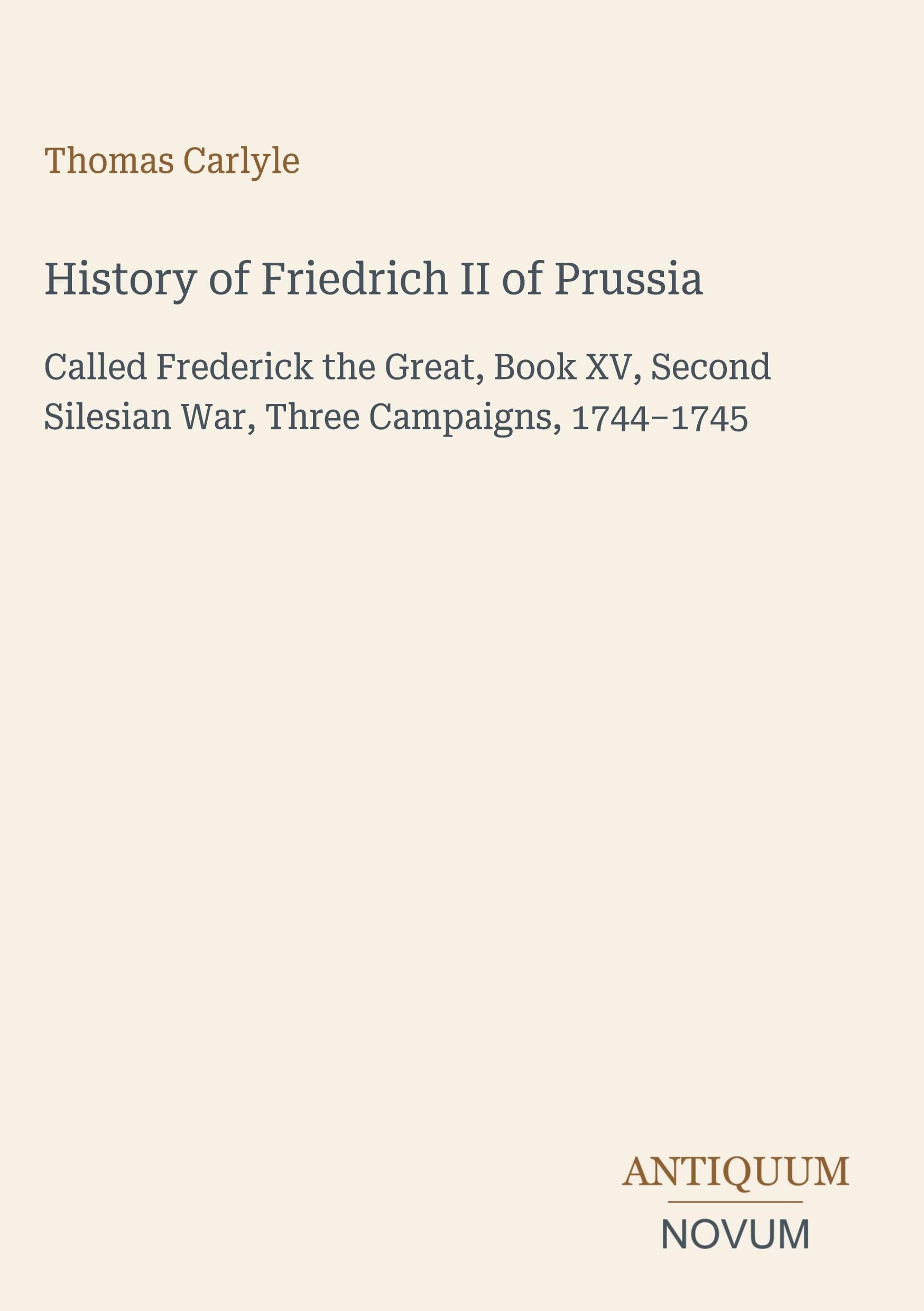 History of Friedrich II of Prussia