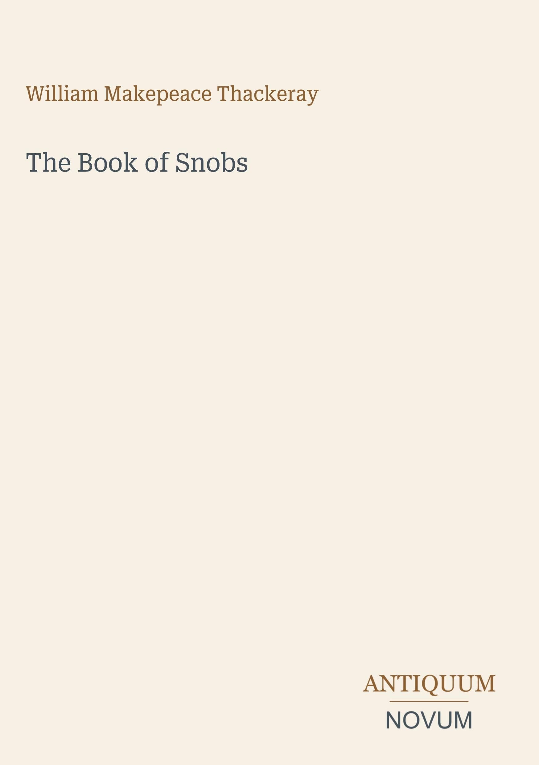 The Book of Snobs