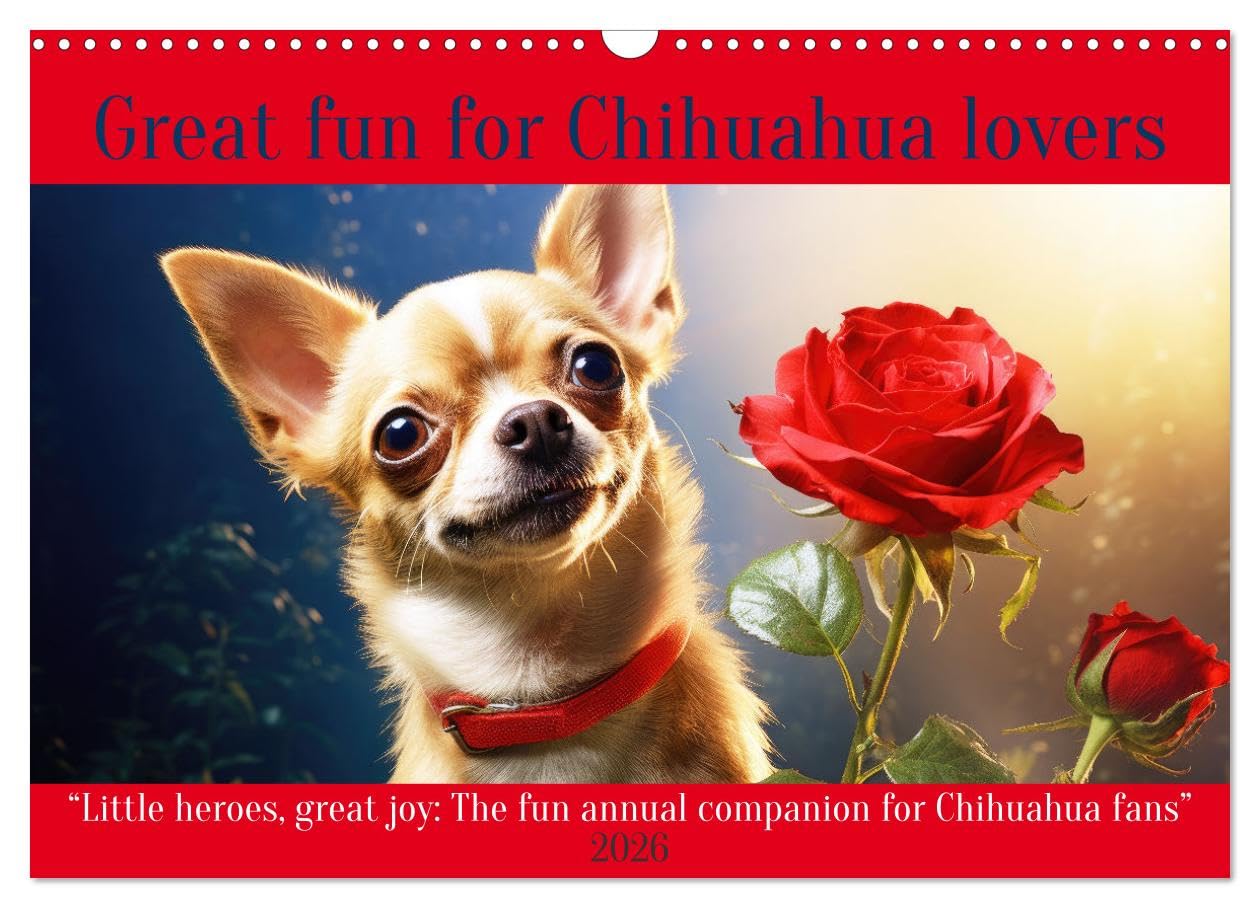 Great fun for Chihuahua lovers (Wall Calendar 2026 DIN A3 landscape), CALVENDO 12 Month Wall Calendar: The fun annual companion for Chihuahua fans