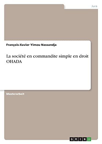 La société en commandite simple en droit OHADA