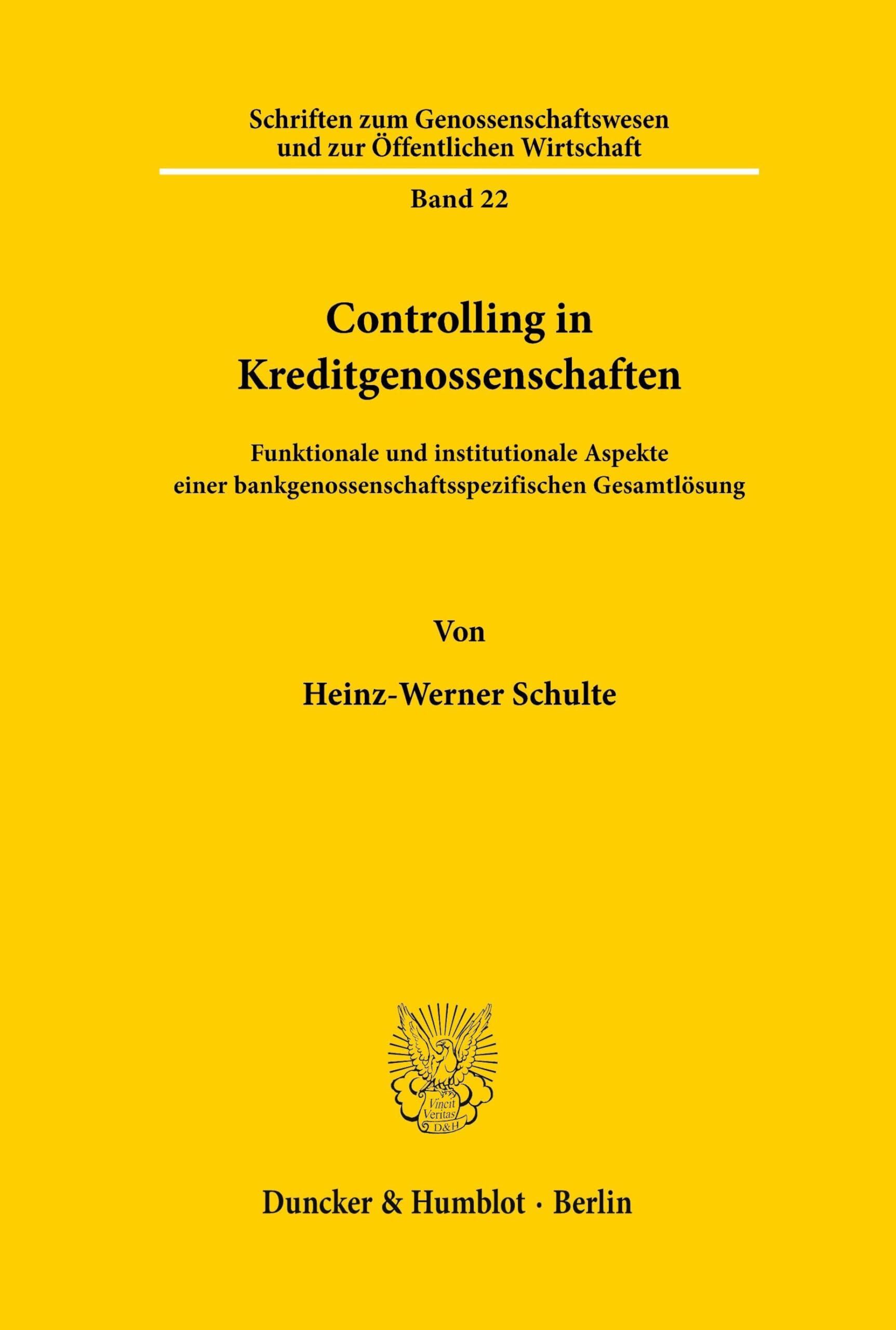 Controlling in Kreditgenossenschaften.