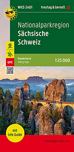 Freytag-Berndt und Artaria Kg Nationalparkregion Sächsische Schweiz, Wanderkarte 1, 25.000, Mit Infoguide, Freytag & Berndt, Wkd 2401, Elbsandsteingebirge, Wasserfest Und