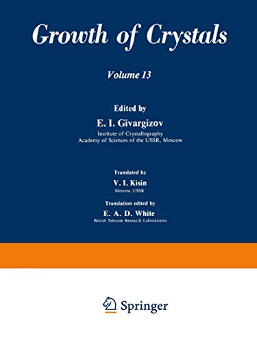 Growth of Crystals: Volume 13