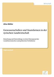 Genossenschaften und Staatsfarmen in der syrischen Landwirtschaft: Entstehung und Entwicklung vor dem Hintergrund der sozialökonomischen und politischen Verhältnisse